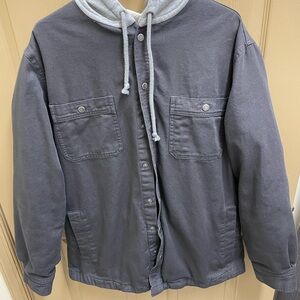 Duluth Trading Co Gray Lightweight Shirt Jacket